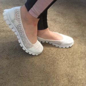 Sketchers slip on memory foam flats